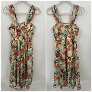 Band of the Free floral smocked tiered midi dress